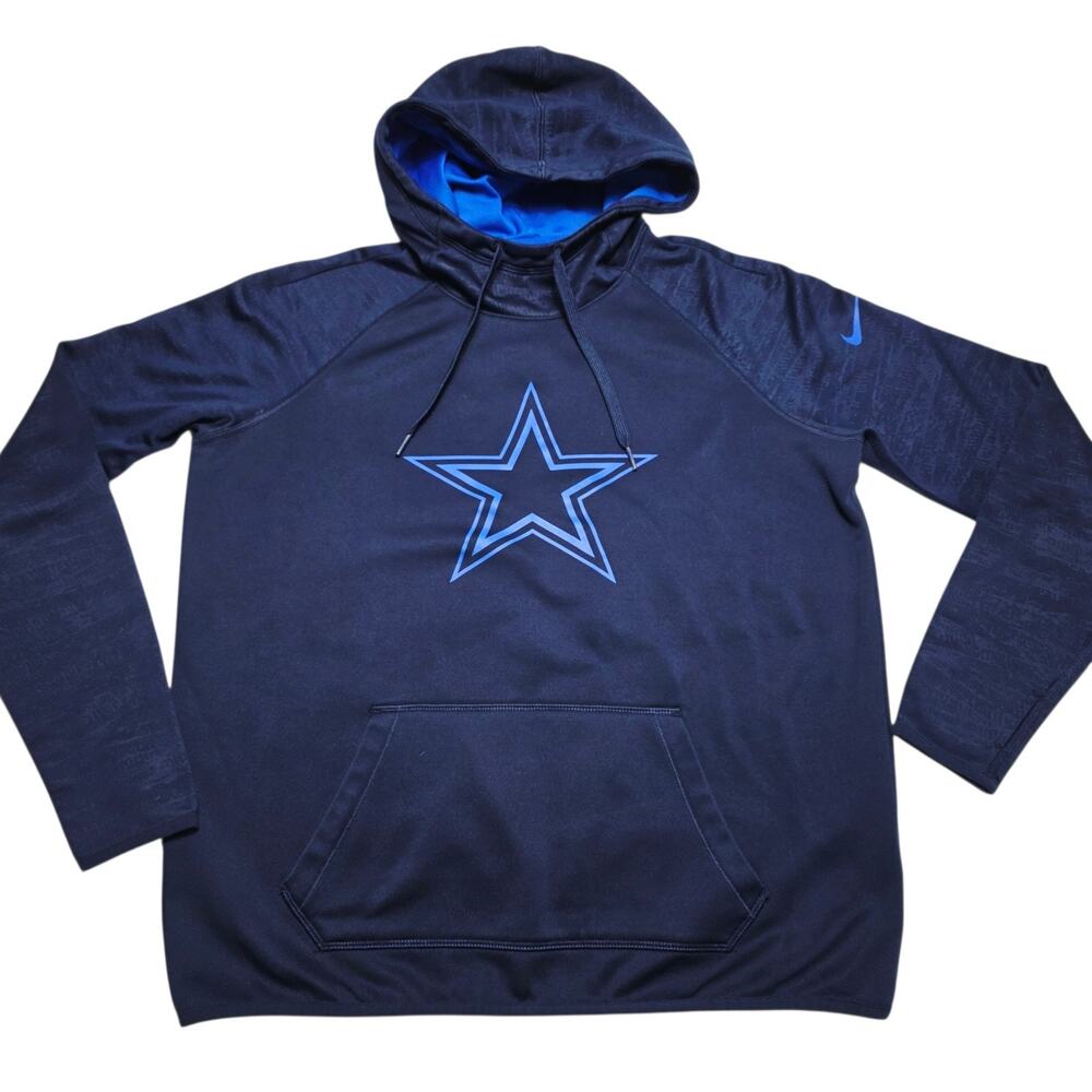 Nike Dri-FIT NFL Dallas Cowboys Pullover Hoodie Pocket Navy Women's Medium